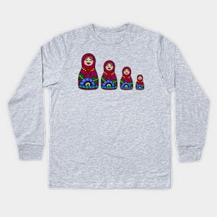 Russian Nesting Dolls Kids Long Sleeve T-Shirt